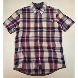 Calvin Klein Jeans Plaid Button Down Shirt Men’s Small Short Sleeve